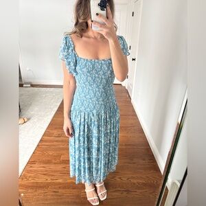 Elegant Hatch Blue Floral Summer Dress